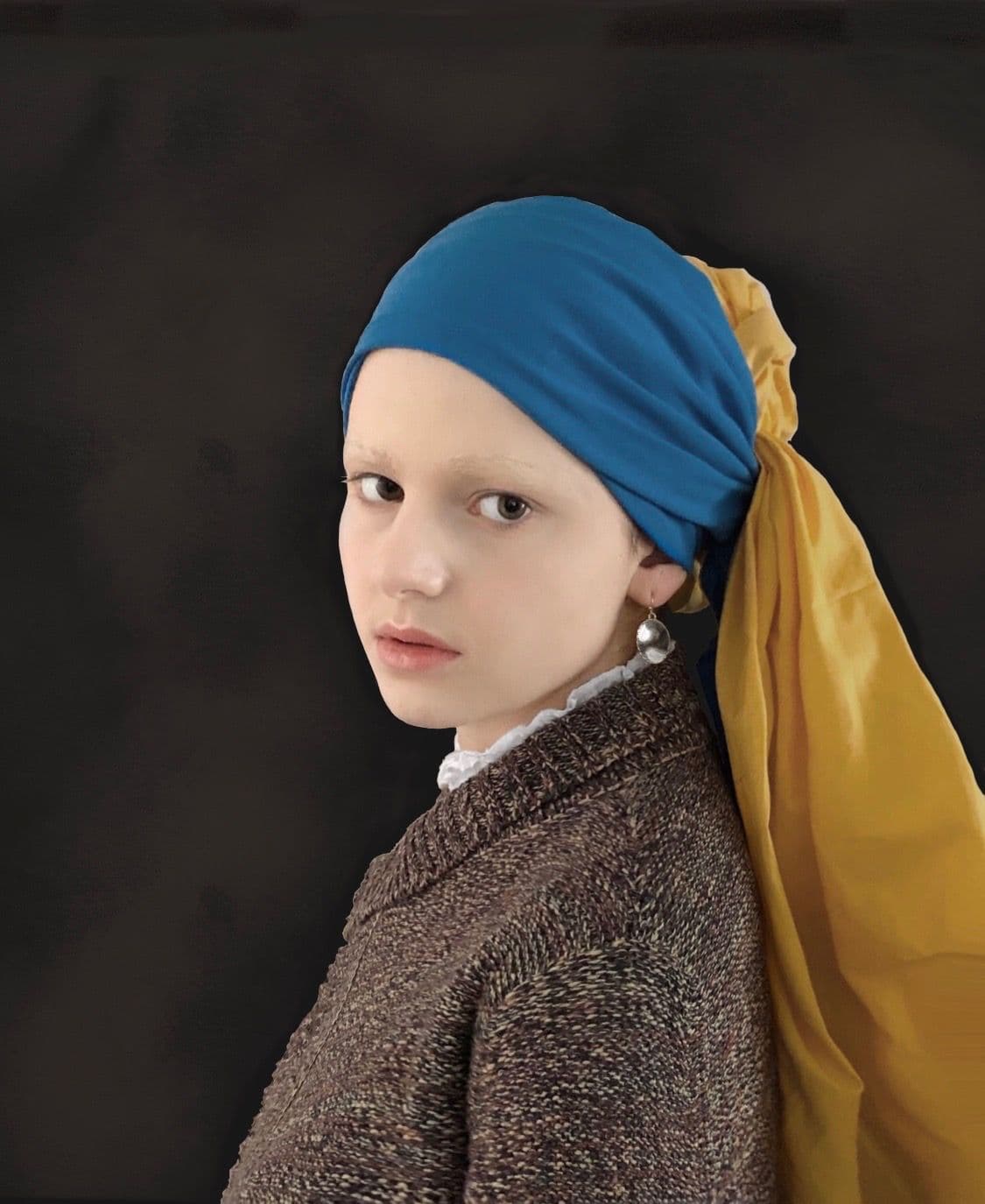 A Girl with a Pearl Earring (Self-Portrait) - view 1